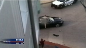 Naked man jumps into sunroof in Oak Cliff